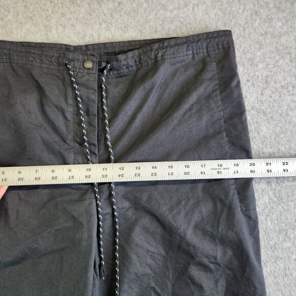 Lauren Ralph Lauren Pants Womens Small Black Drawstring Ankles Hidden Button Fly - Picture 13 of 16
